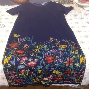 Floral Maxi Dress in Navy